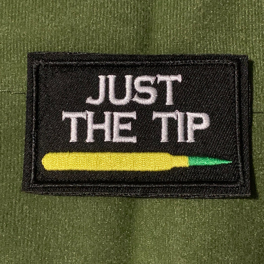 Just The Tip Green Tip Airsoft Meme Patch