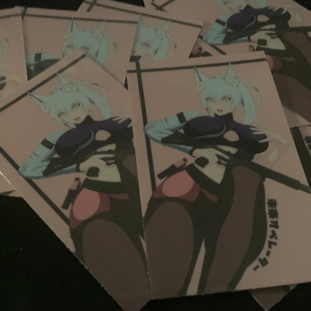 Foxgirl with AR-15 Sticker