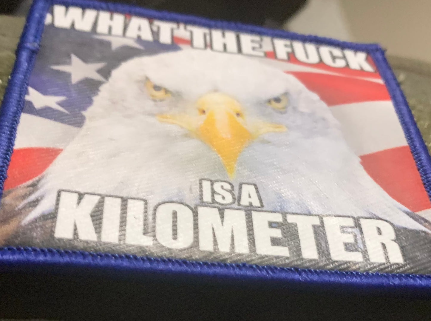 What The Fuck Is a Kilometer Bald Eagle Patch or Sticker