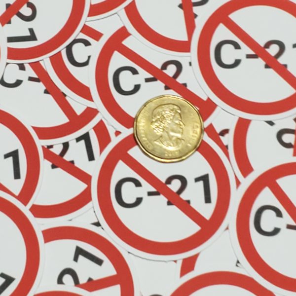 NO BILL C-21 Sticker