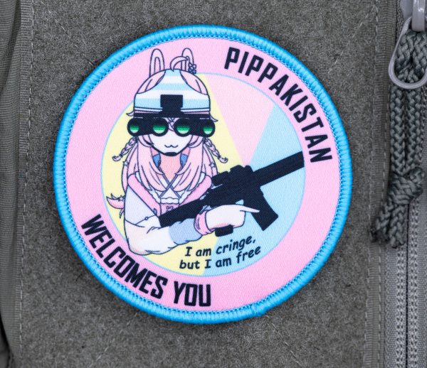 DSC_3872 cropped 1x1 Pipkin Pippa Pippakistan Welcomes You Phase Connect Patch or Sticker